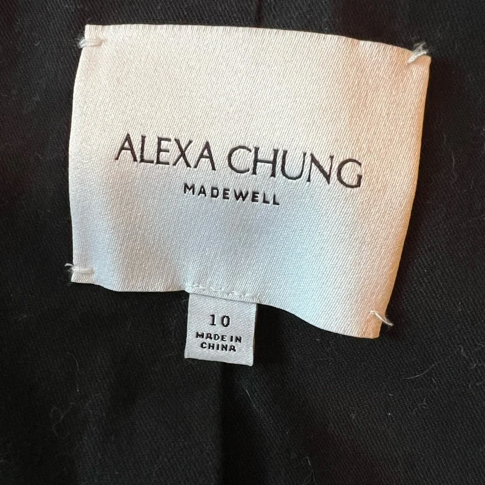 Madewell/Alexa Chung Black Corduroy Double-Breasted Blazer